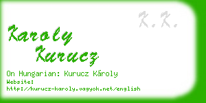 karoly kurucz business card