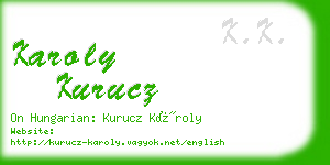 karoly kurucz business card